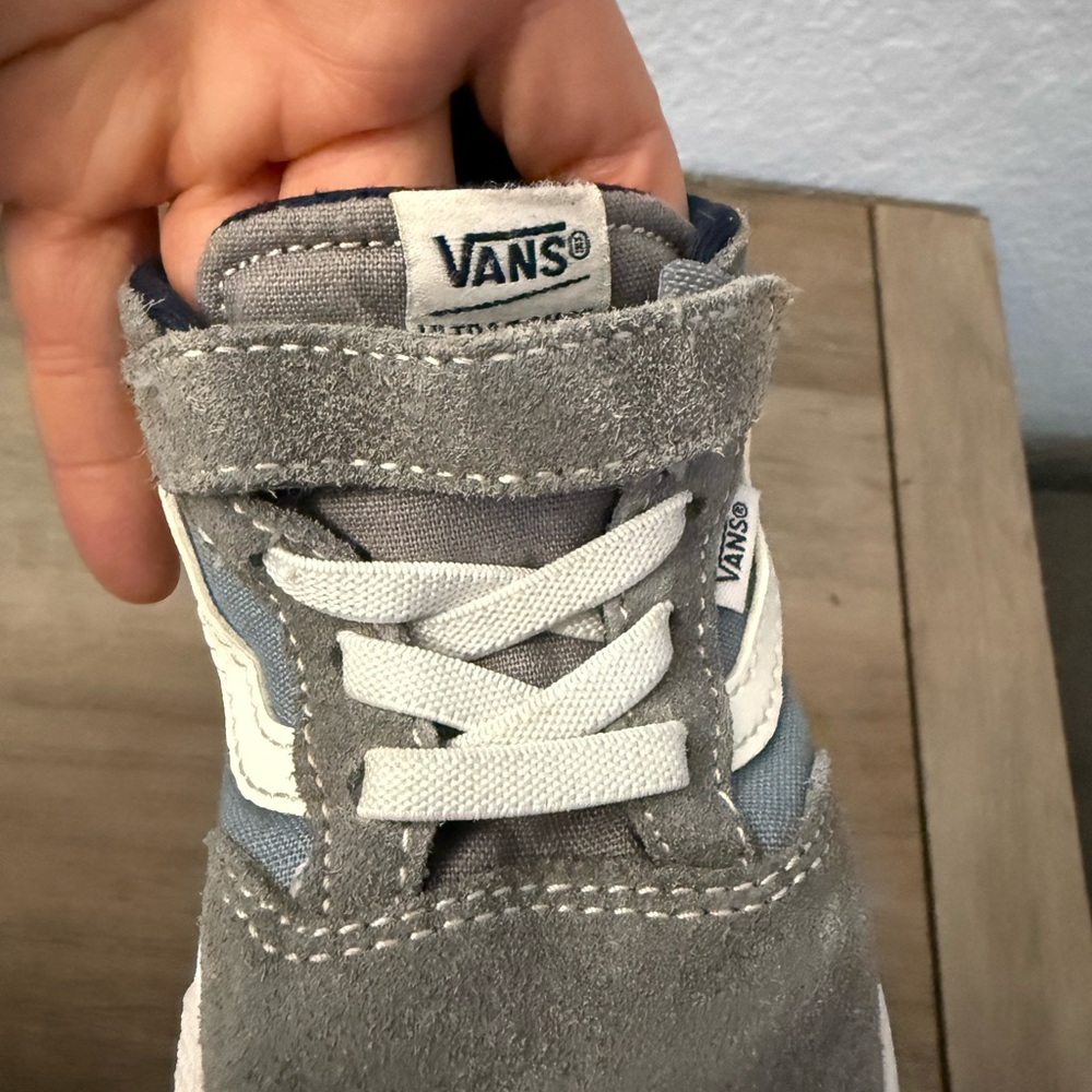 Vans Kids Gray and White Sneakers - Picture 4 of 7